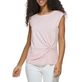Calvin Klein Womens Cotton Jersey Front Tie Top