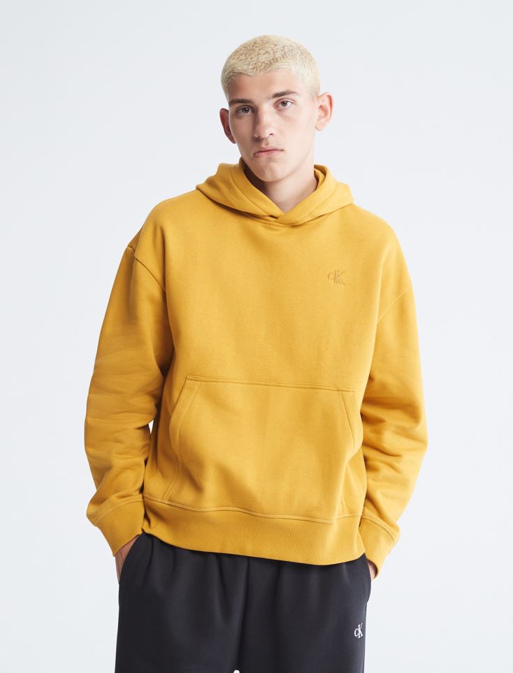 Calvin Klein Mens Archive Fleece Pullover Hoodie