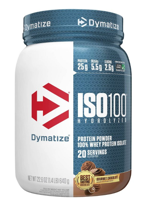 Dymatize ISO-100 Hydrolyzed Whey Protein Powder - Gourmet Chocolate - 1.4 lb.