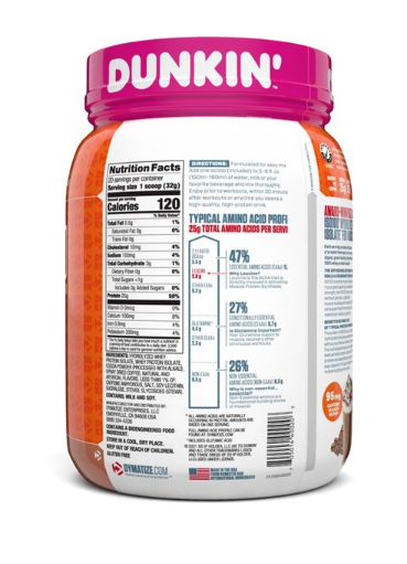 Dymatize ISO-100 Hydrolyzed Whey Protein Powder - Dunkin Mocha Latte - 1.4 lb.