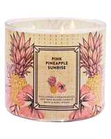 Bath & Body Works 3-Wick Candle - Pink Pineapple Sunrise