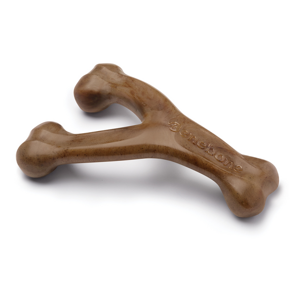 Benebone Bacon Wishbone Dog Chew Toy - Size Large