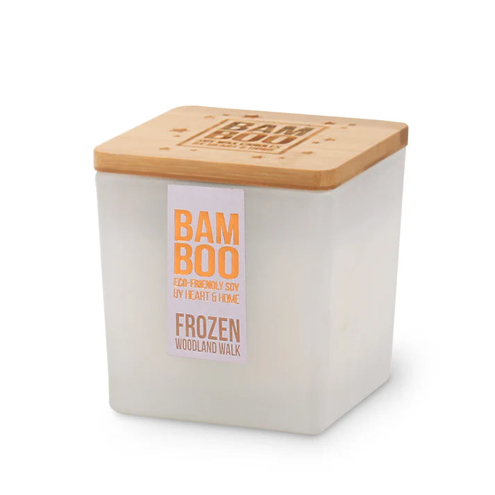 Heart & Home Bamboo Frozen Woodland Walk Large Candle
