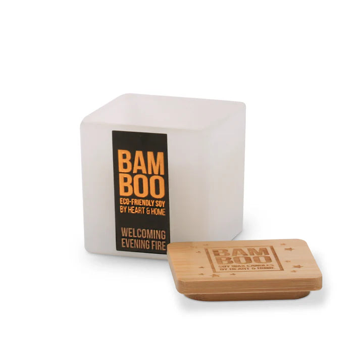 Heart & Home Bamboo Welcoming Evening Fire Small Candle