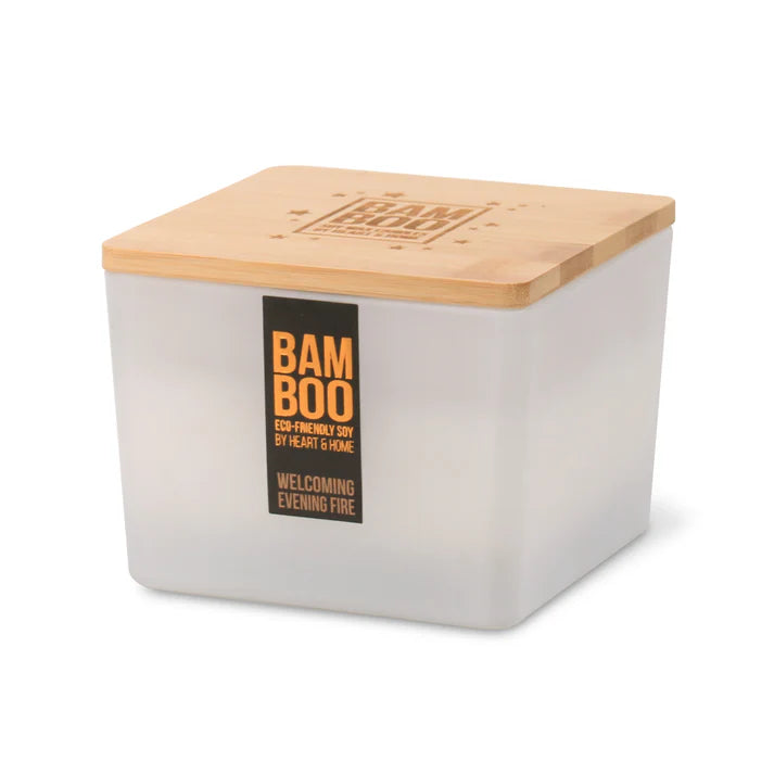 Heart & Home Bamboo Welcoming Evening Fire XL Centerpiece Candle