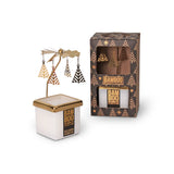 Heart & Home Bamboo Welcoming Evening Fire Small Candle & Carousel Gift Set