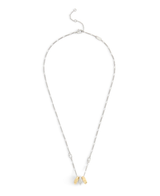 COACH Two-Tone Signature Signet Rondelle Pendant Necklace