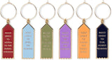 Kate Spade Book Club Wine Charm Set