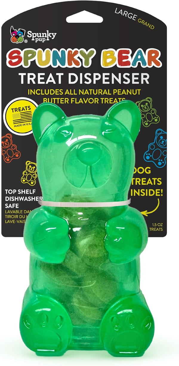 Spunky Pup Spunky Bear Interactive Dog Toy with Treats - Large