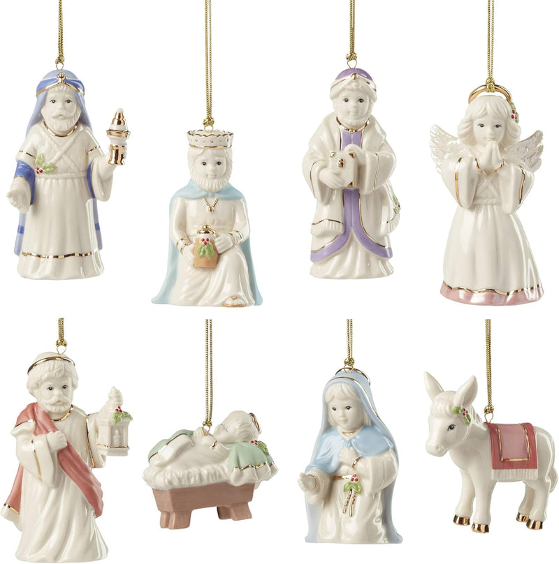 Lenox First Blessings Nativity 8-Piece Ornament Set