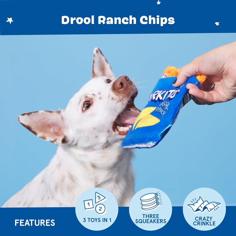 BARK Drool Ranch Chips Plush Dog Toy - 3 pc.