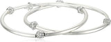 Nine West Silver-Tone Boxed Bangle Bracelet - Set Of 2