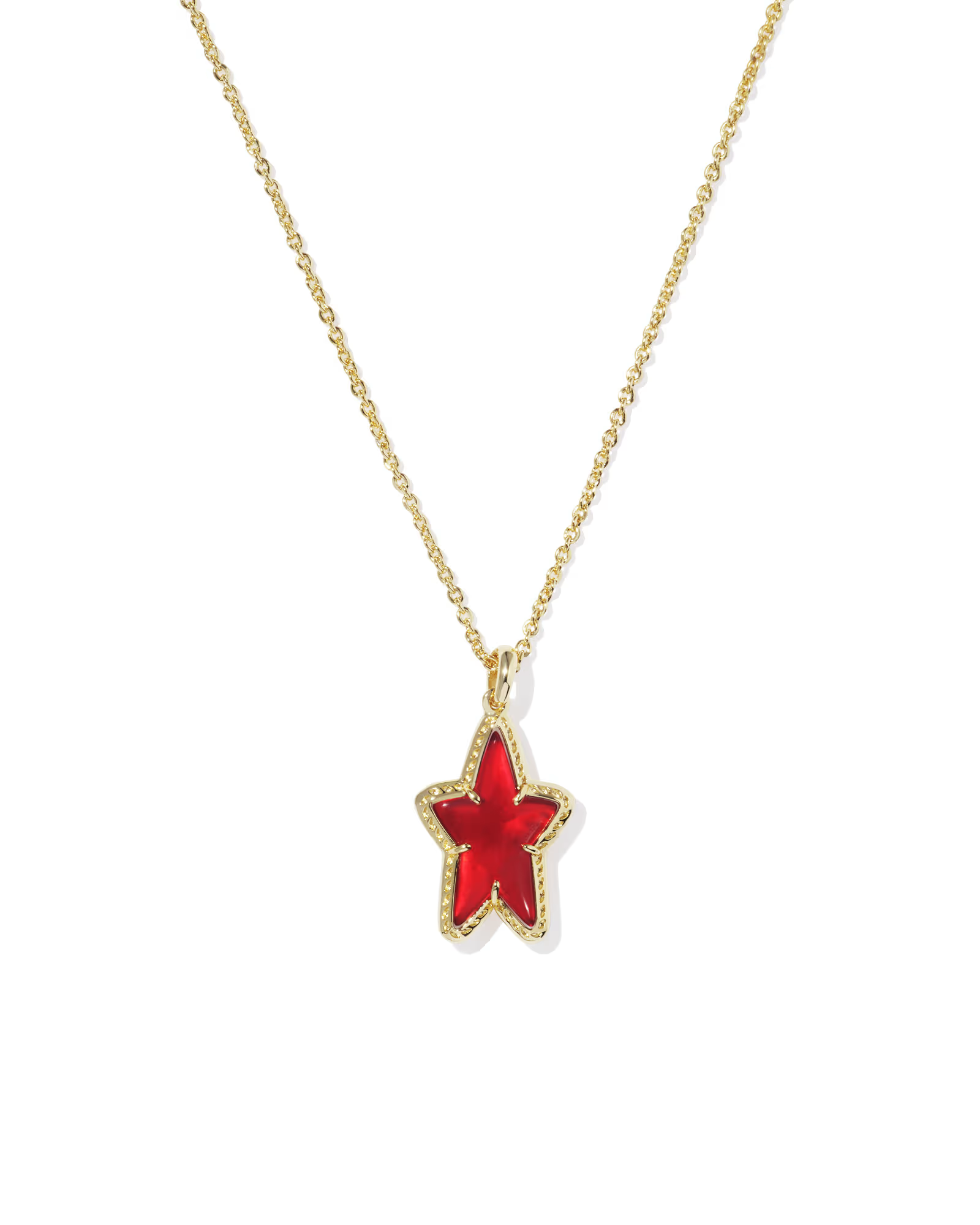 Kendra Scott Ada Red Star Short Pendant Necklace