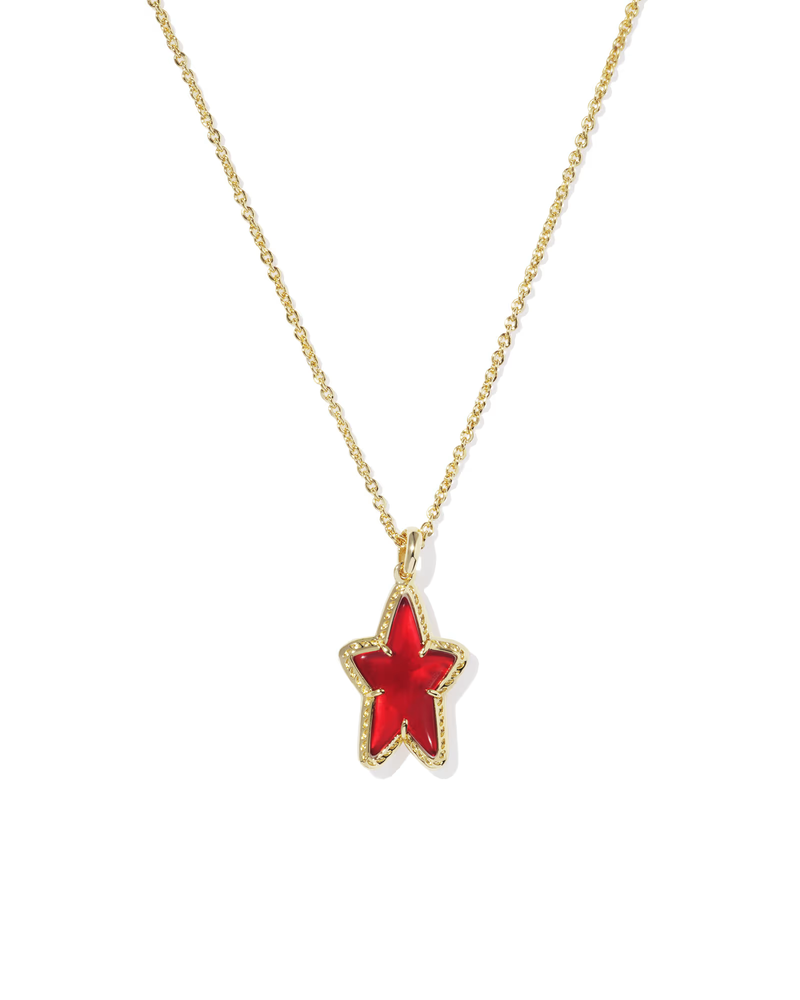 Kendra Scott Ada Red Star Short Pendant Necklace