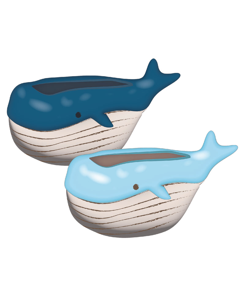 GiftCraft Navy Whale Planter