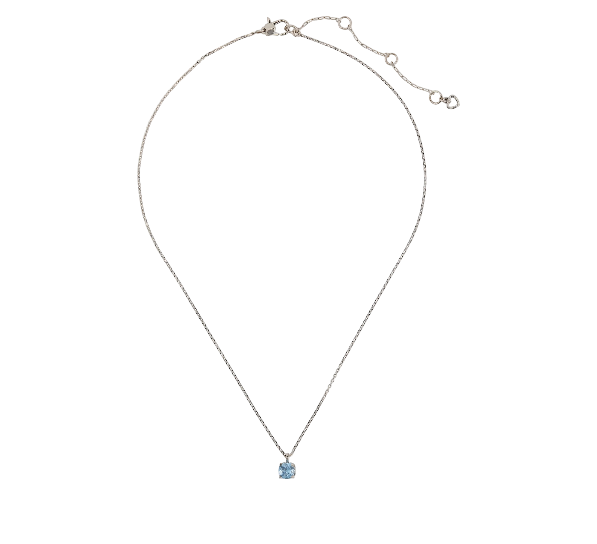 Kate Spade Little Luxuries 6mm Blue Square Pendant Necklace