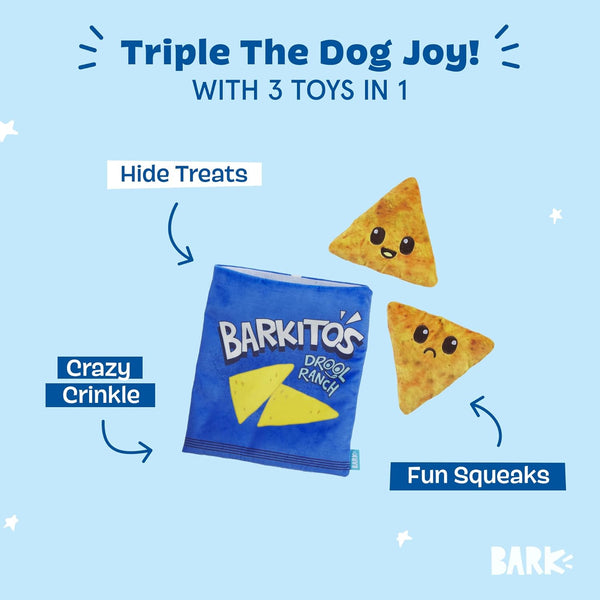 BARK Drool Ranch Chips Plush Dog Toy - 3 pc.