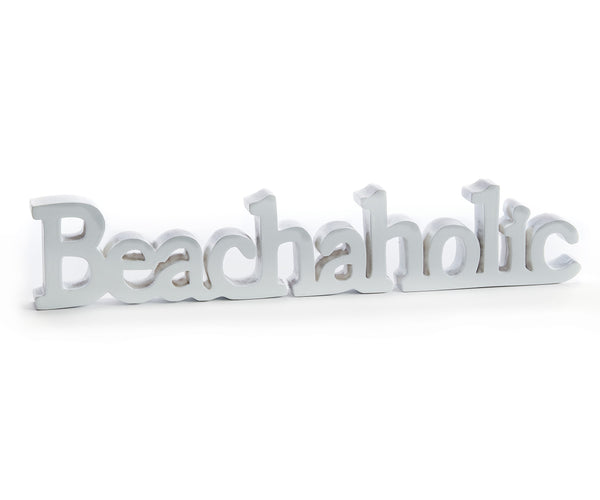 GiftCraft Beachaholic Word Table Decor