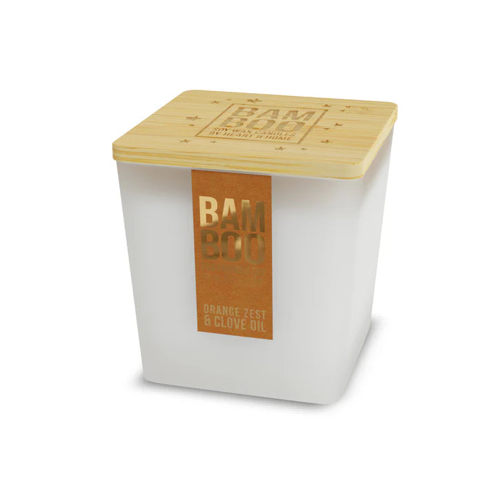 Heart & Home Bamboo Orange Zest & Clove Oil Large Candle