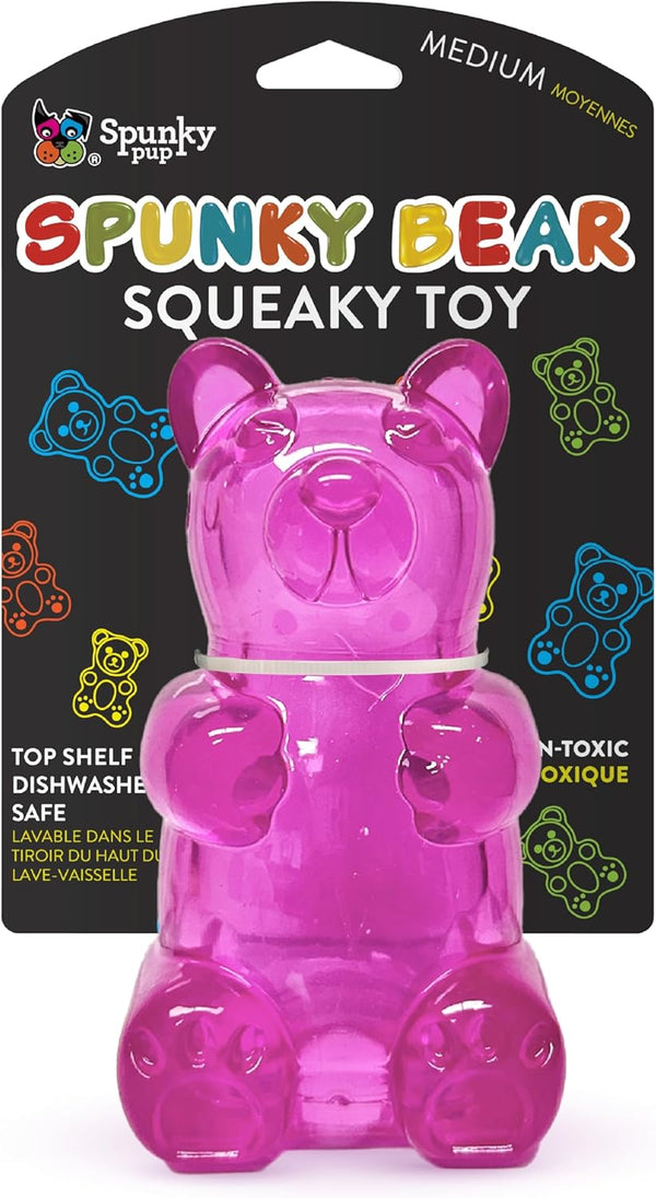 Spunky Pup Spunky Bear Interactive Dog Toy with Treats - Medium
