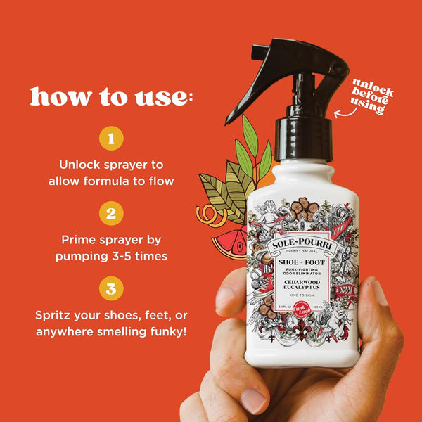 Sole~Pourri Shoe + Foot Funk-Fighting Odor Freshener Spray - 3.4 oz.