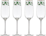 Lenox Holiday Decal Fluted Glasses - Set of 4