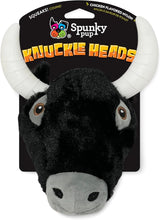 Spunky Pup Knucklehead Durable Plush & Chew Dog Toy - Bull