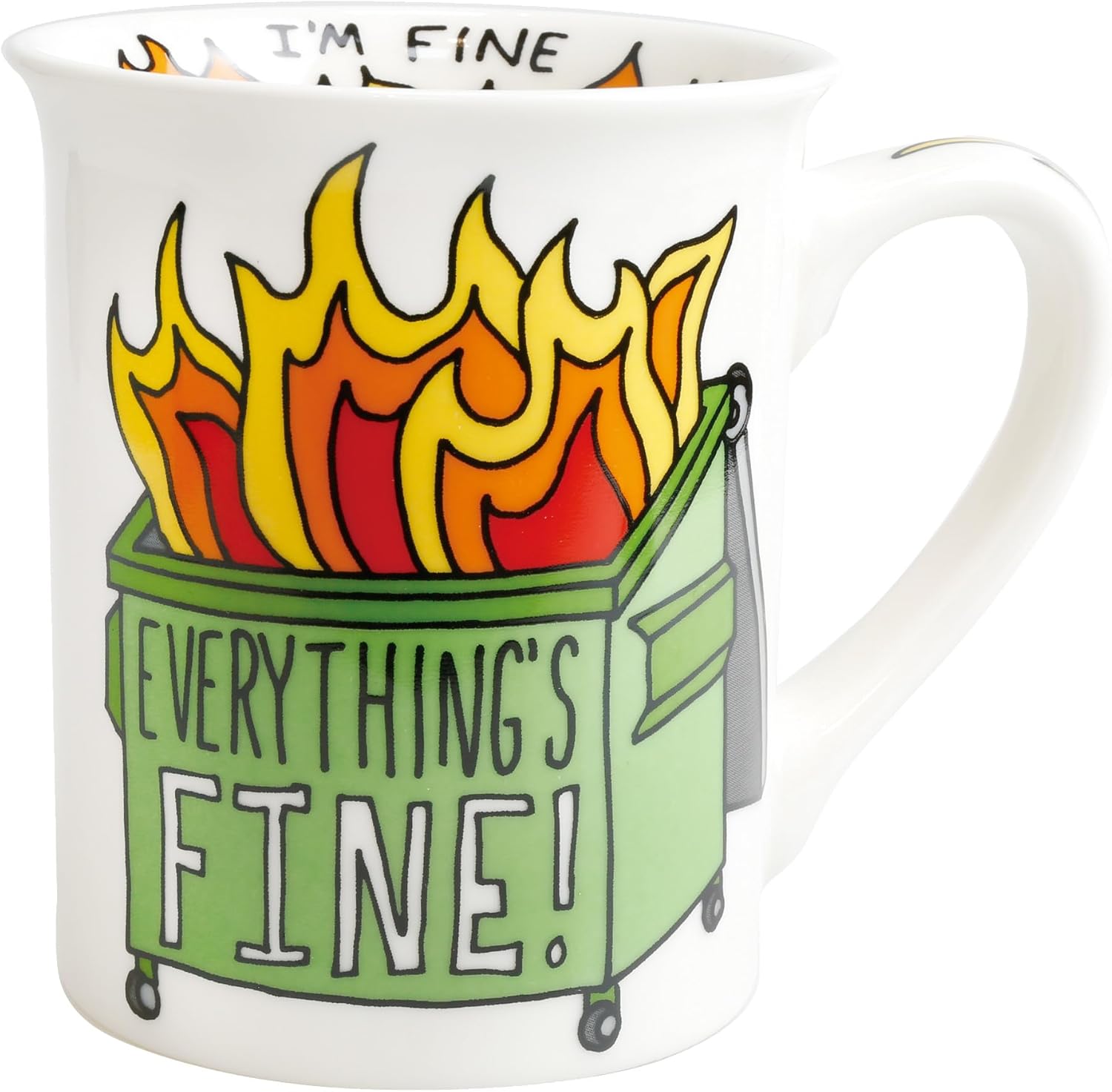 Enesco Dumpster Fire Burn Bright Coffee Mug