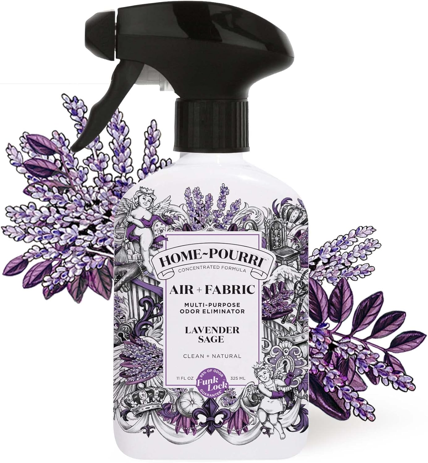 Home~Pourri Air + Fabric Multi-Purpose Lavender Sage Odor Freshener Spray - 11 oz.