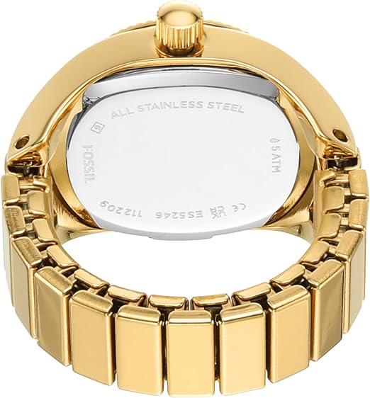 Fossil Womens Watch Ring with Two-Hand Analog Display