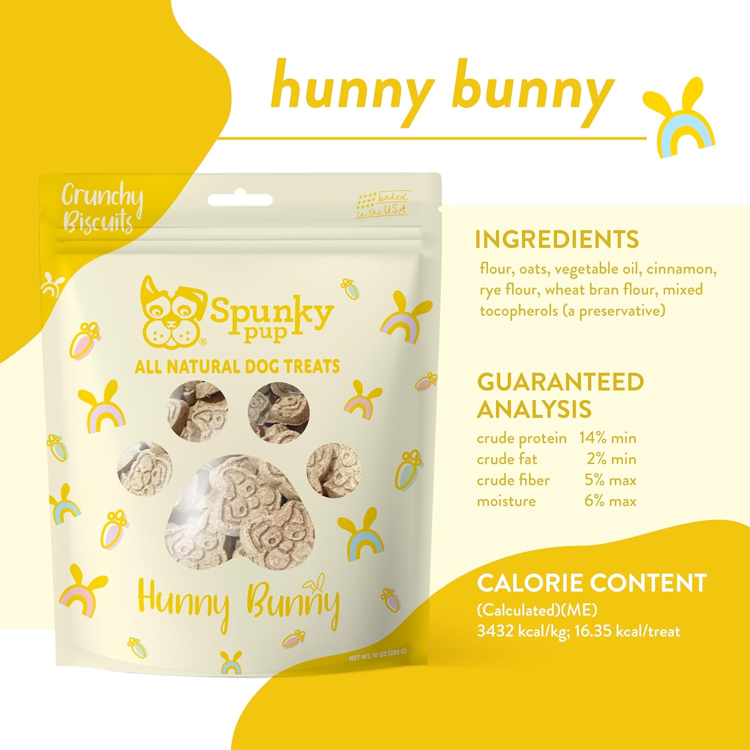 Spunky Pup Crunchy Biscuit Treats - Hunny Bunny