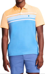 IZOD Mens Advantage Performance Striped Short Sleeve Polo Shirt