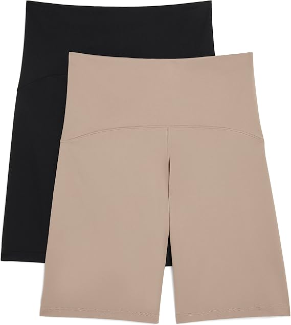 Danskin Womens Active Energize 7" Bike Shorts - 2 Pack