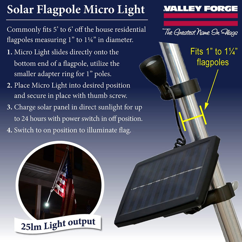 Valley Forge Solar Flagpole Light