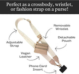 Save The Girls Clip & Go Strap w/Zippered Pouch Lanyard
