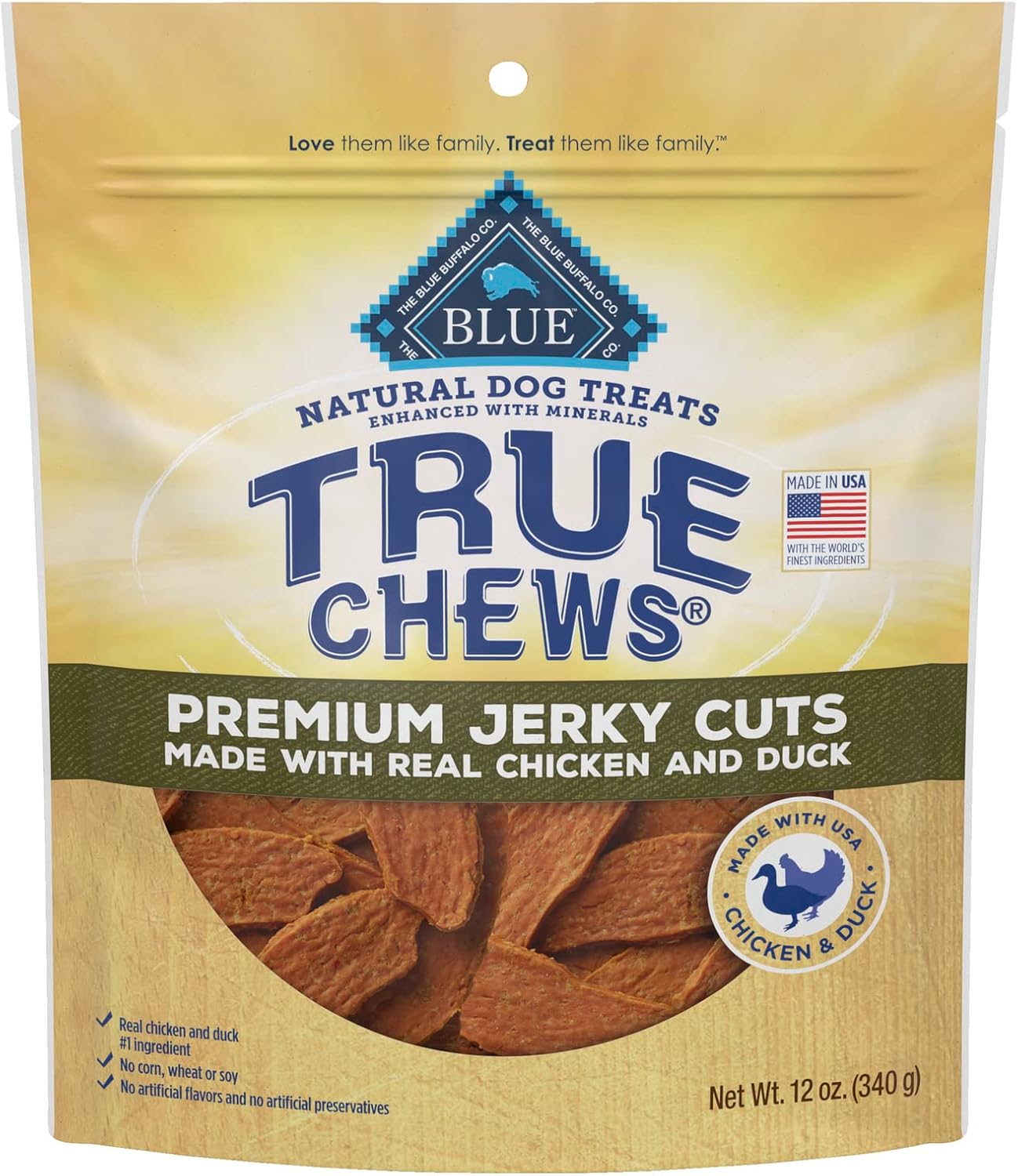 Blue Buffalo True Chew Premiun Jerky Cuts Dog Treats - 12 oz.