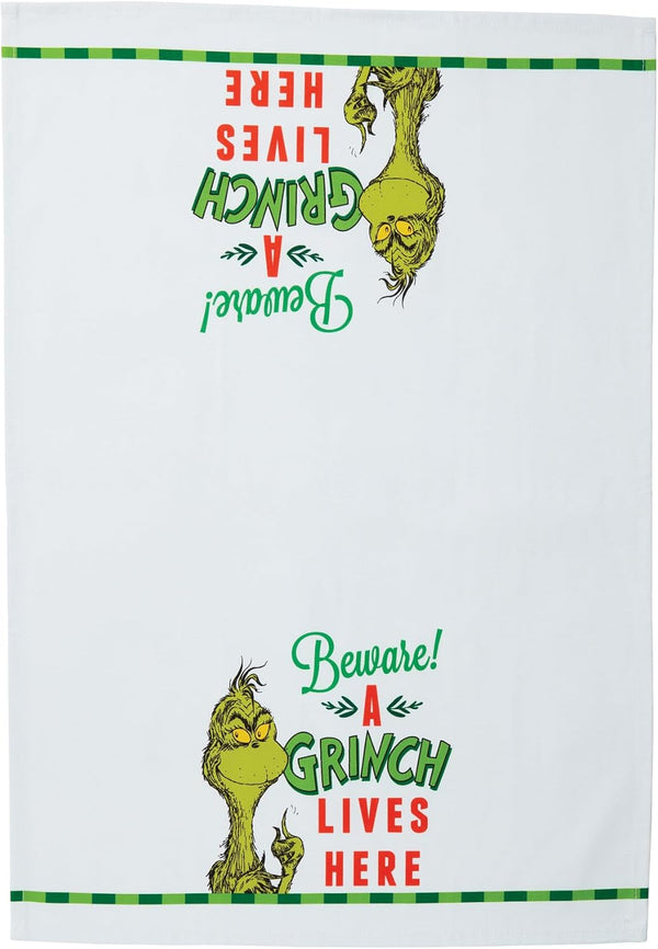 Enesco The Grinch Beware Tea Towel Dish Cloth