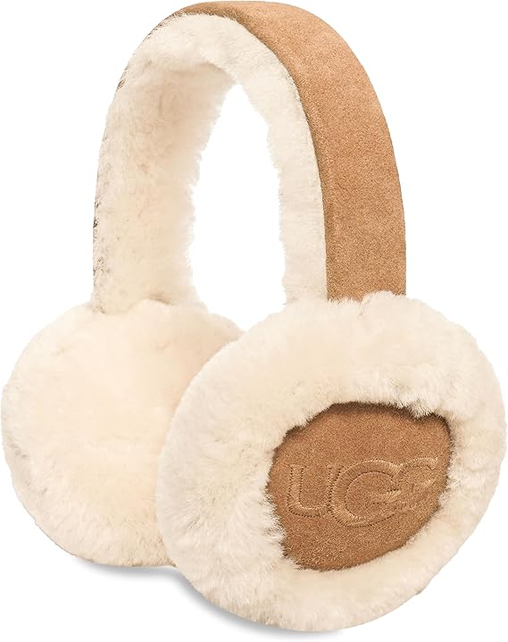 UGG Womens Sheepskin Embroidery Earmuffs