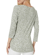 Tommy Bahama Womens Ashby Isles Safari Spots 3/4-Sleeve T-Shirt