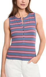 Free People Womens Jamie Henley Striped Tank Top