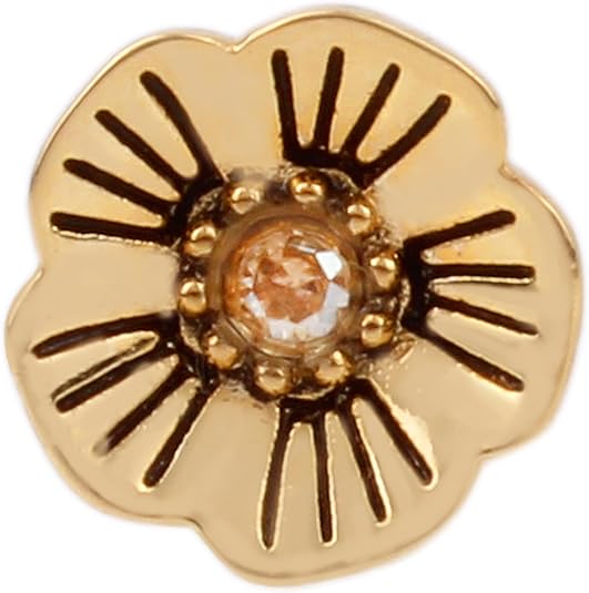 Coach Tea Rose Stud Earrings - Gold-Plated