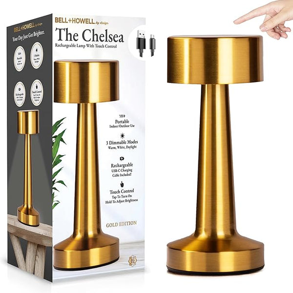 Bell + Howell The Chelsea 8.4" Modern Rechargeable Lamp