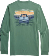 Vineyard Vines Mens Pickup Truck Marsh Dogs Long-Sleeve Pocket T-Shirt