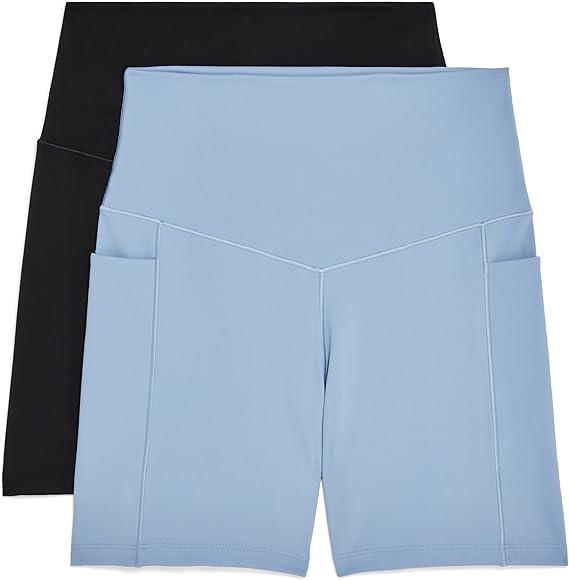 Danskin Womens Motivate Pocket 5" Bike Shorts - 2 Pack