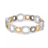 Nine West Tri-Tone Circle Stretch Bracelet