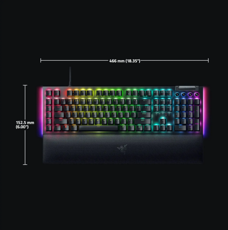 Razer BlackWidow V4 Full Size Wired Mechanical Green Switch Gaming Keyboard with Chroma RGB