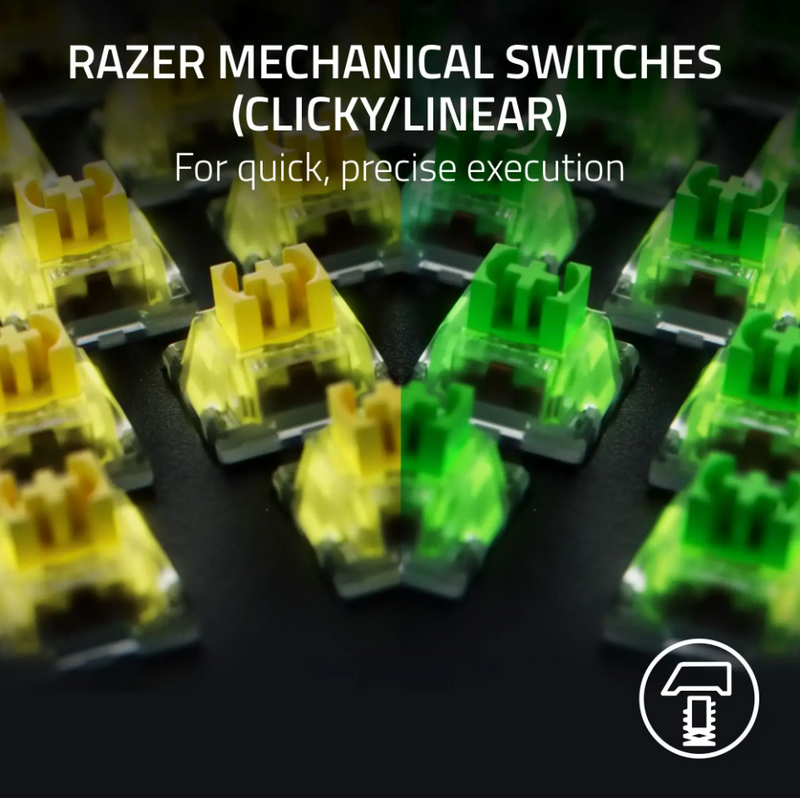 Razer BlackWidow V4 Full Size Wired Mechanical Green Switch Gaming Keyboard with Chroma RGB