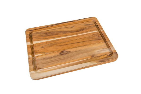 Lipper International Medium Teak Edge Grain Cutting Board