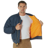 Rothco Enhanced Nylon MA-1 Flight Jacket - 3XL/Navy