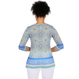 Ruby Rd. Womens Scoop Neck 3/4 Sleeve Top